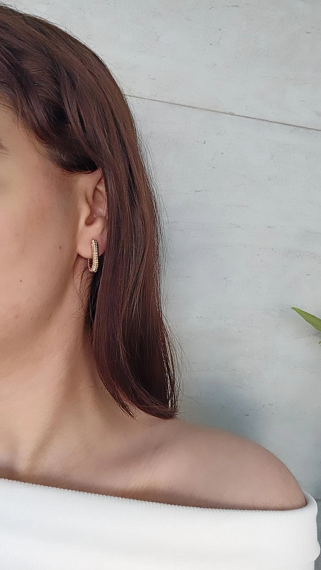 گوشواره زنانه چفتی رنگ طلایی